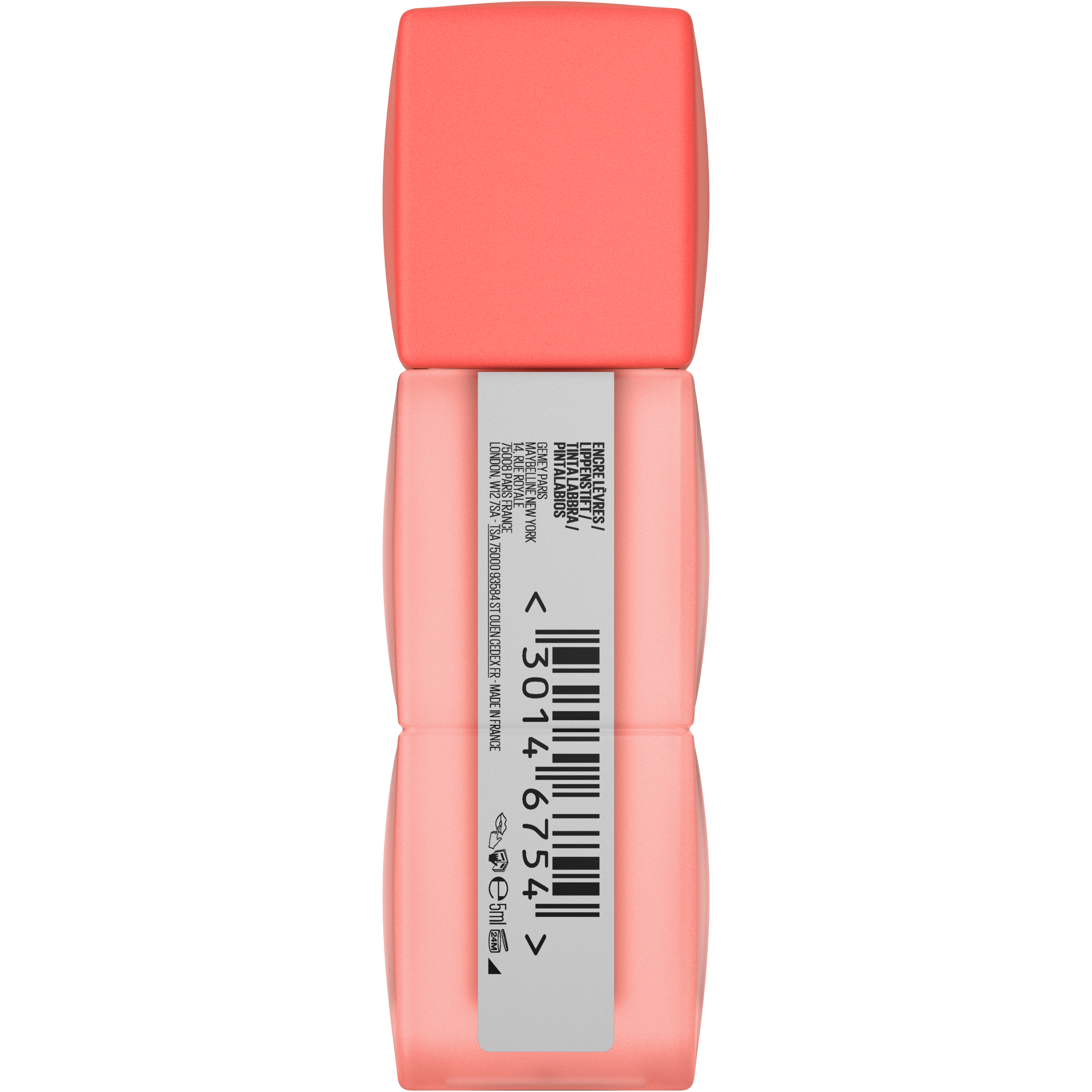 Maybelline New York - Blush à Lèvres Teddy Tint - Effet Mat Fondu - Tenue Longue Durée - Teinte : Baby Tee (25) - Contenance : 5 ml