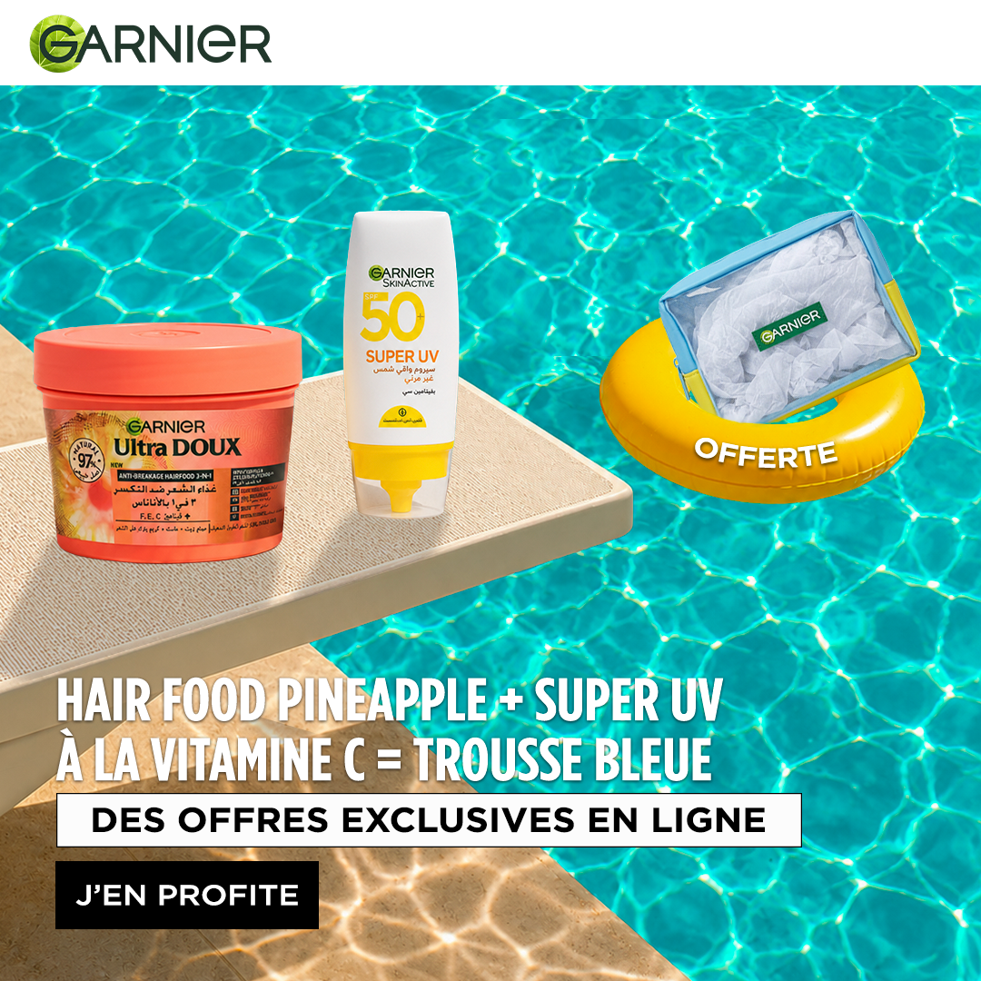 HAIR FOOD PINEAPPLE + SUPER UV A LA VITAMINE C = TROUSSE BLEUE