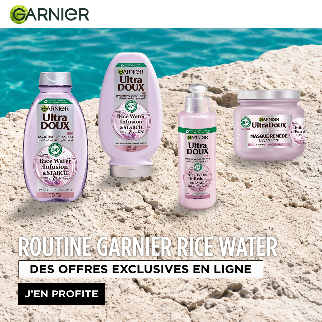 ROUTINE GARNIER RICE WATER