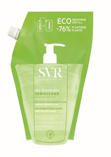 SVR SEBIACLEAR GEL MOUSSANT ECO RECHARGE 400 ML