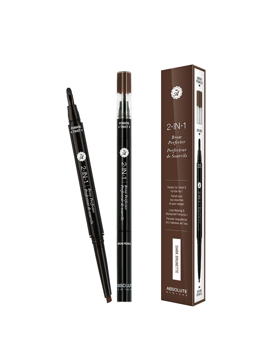 ABSOLUTE NEWYORK 2 IN 1 BROW PERFECTER DARK BRUNETTE - ABSNY | BeautyForYou.ma