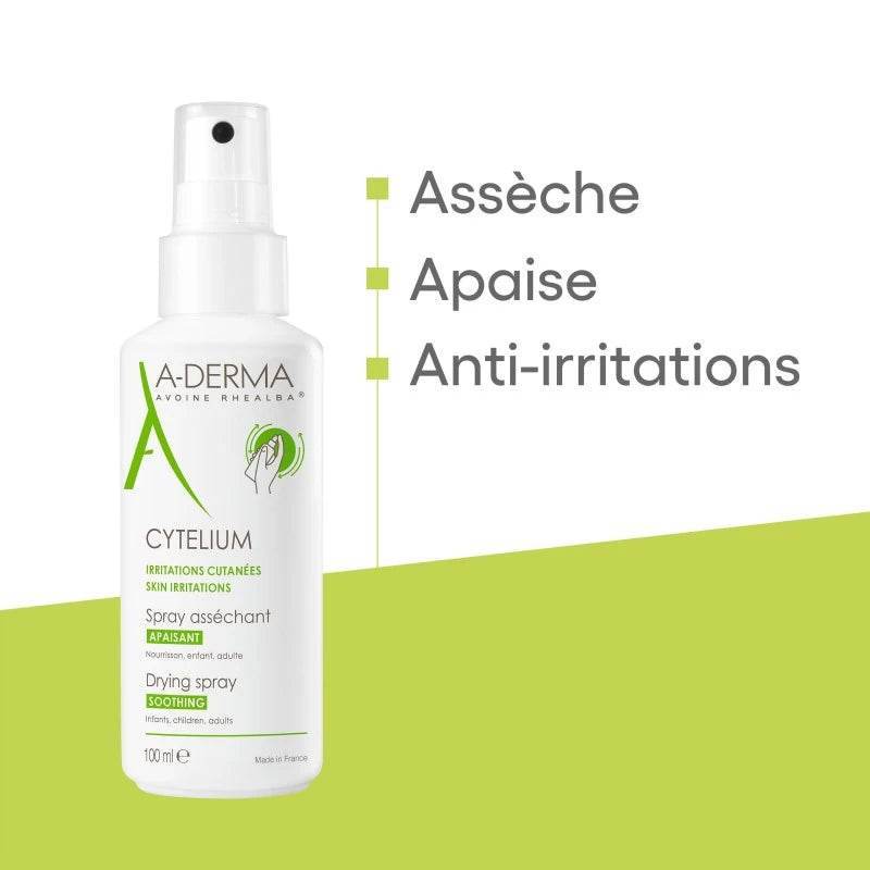 ADERMA CYTELIUM IRRITATIONS CUTANEES SPRAY ASSECHANT 100 ML - A-derma | BeautyForYou.ma