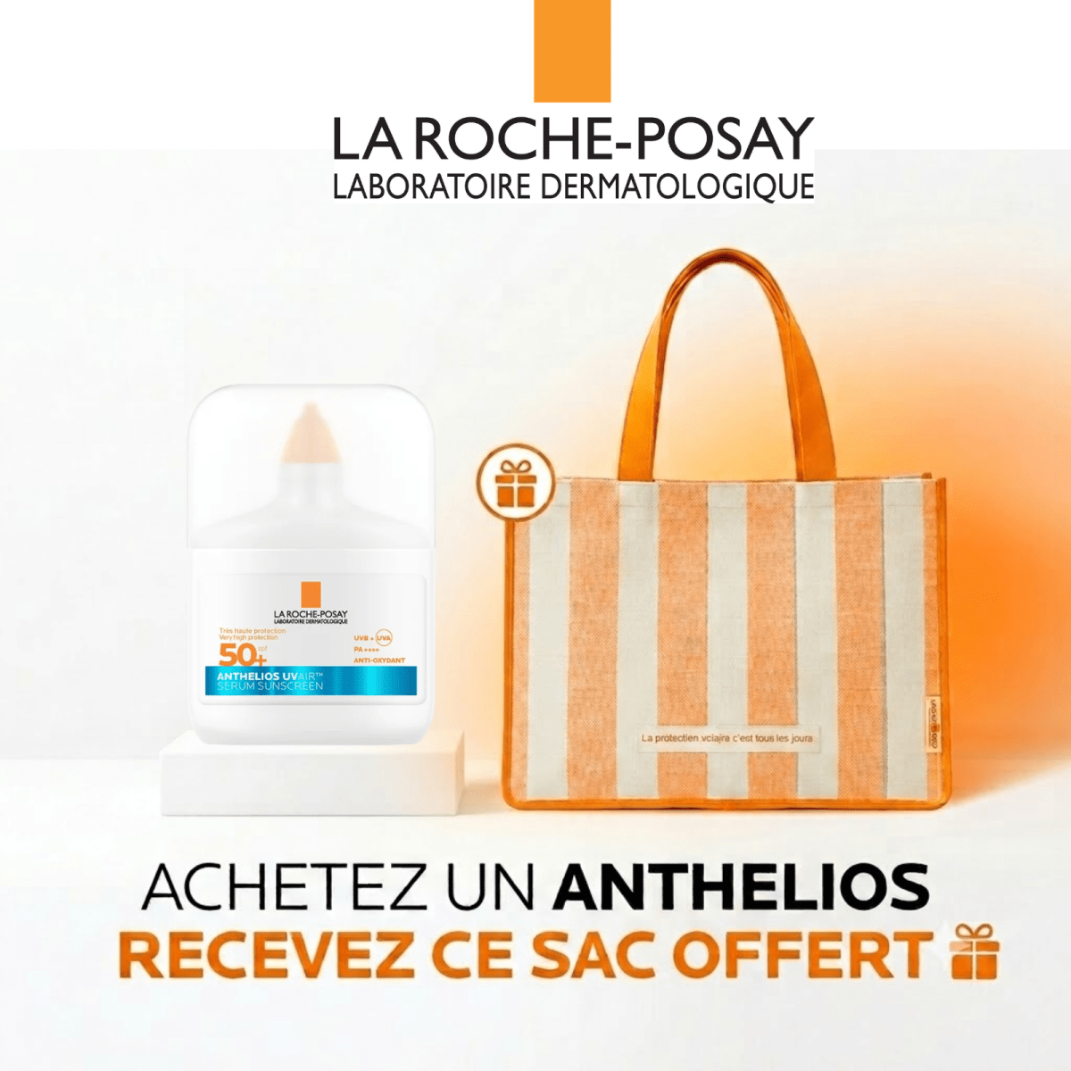 Anthelios UVAIR SPF50+ 50ML INVISIBLE = SAC DE PLAGE - La Roche-Posay | BeautyForYou.ma