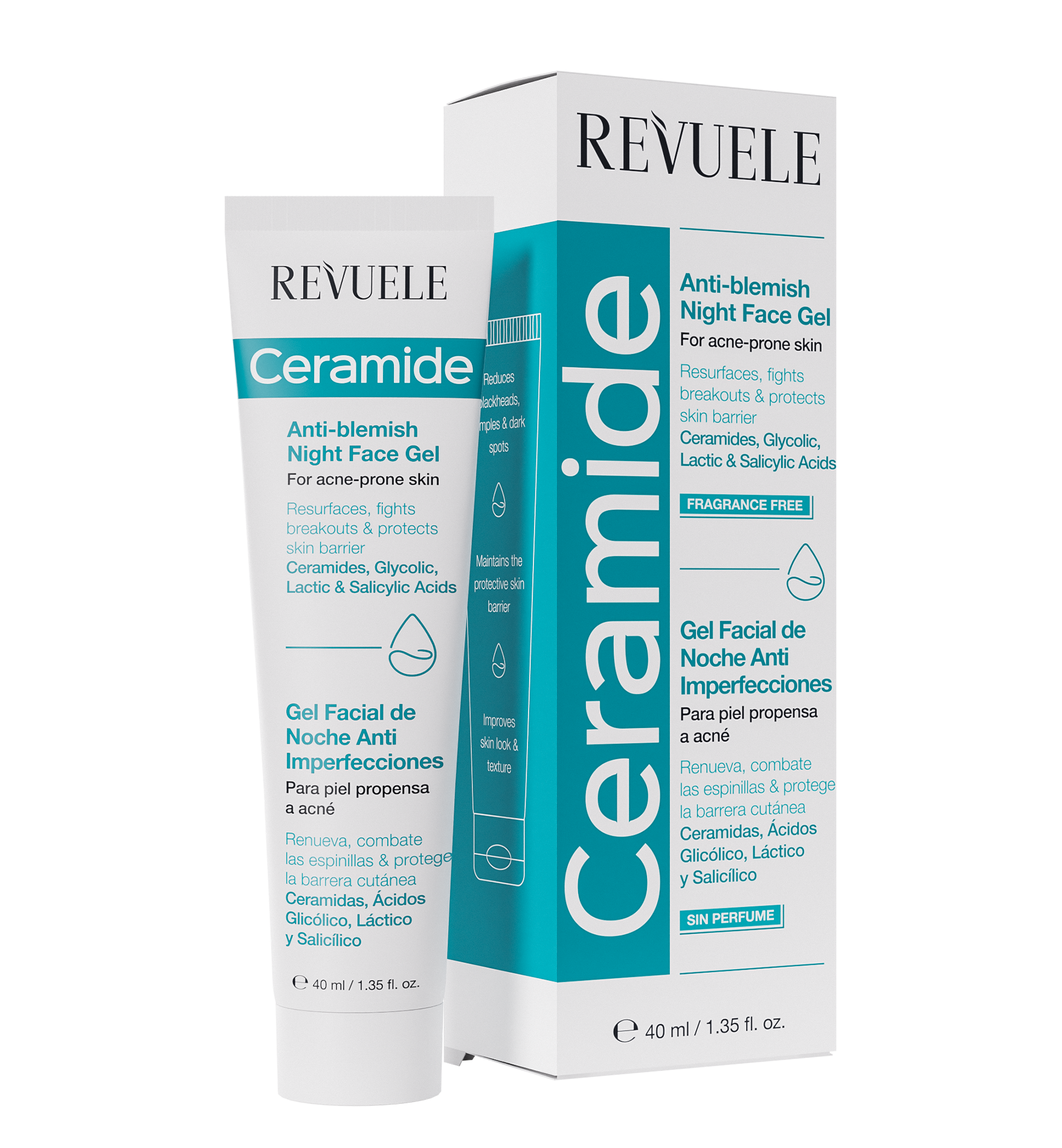 REVUELE CERAMIDE ANTI-BLEMISH NIGHT FACE GEL,
