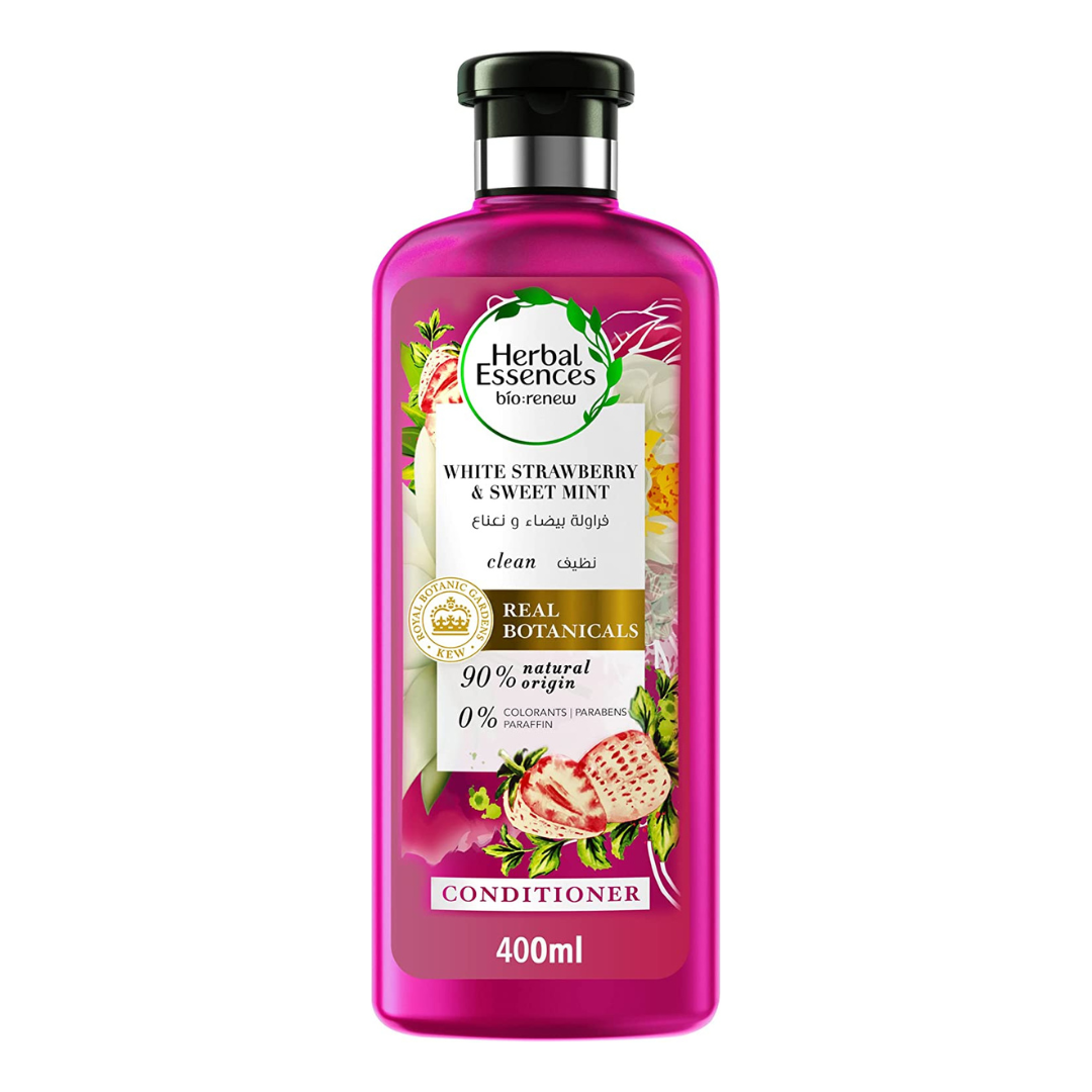 Après - shampoing HERBAL ESSENCES BIO RENEW CLEAN WHITE STRAWBERRY ET SWEET MINT 400ML - 8001090662262