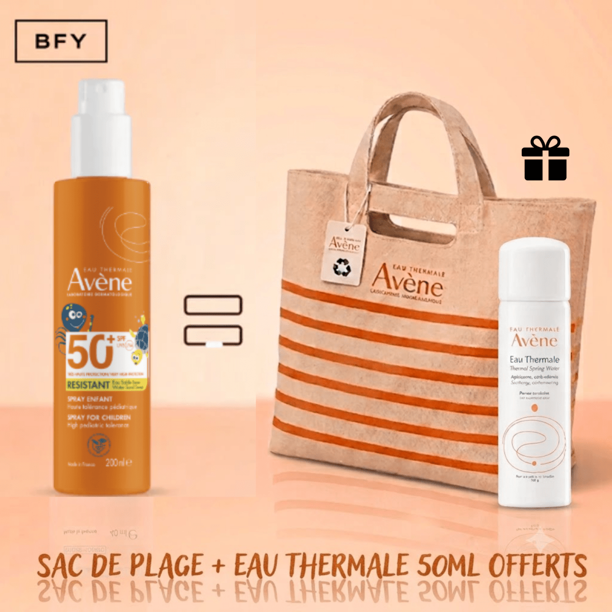 Avène Spray Solaire Enfant SPF50+ – Haute Protection= SAC + EAU THERMALE OFFERTS - Avène | BeautyForYou.ma