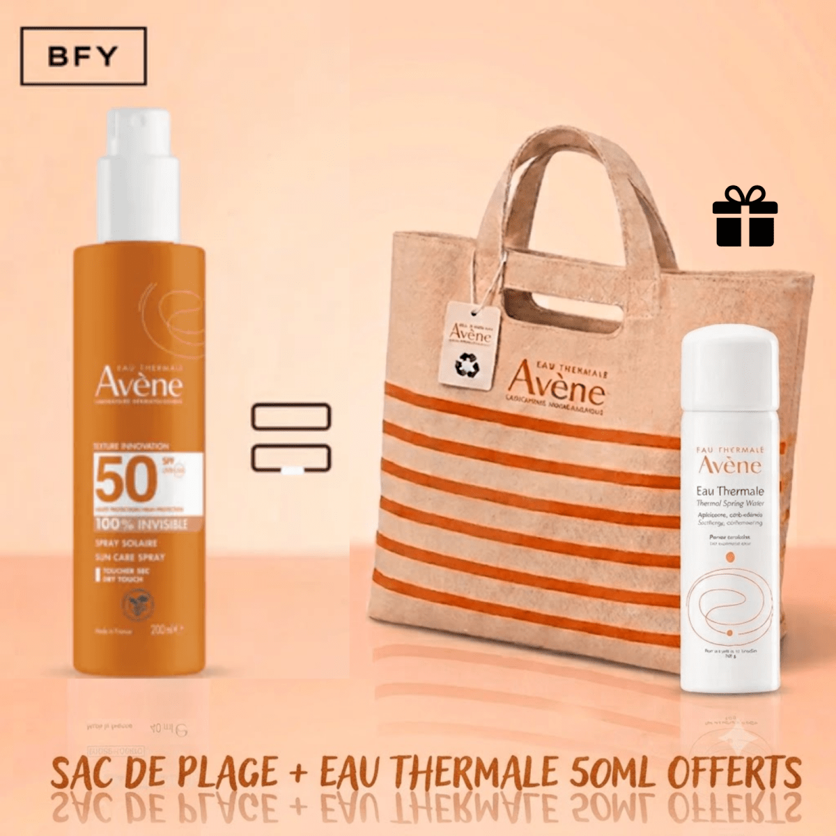 Avène Spray Solaire SPF50 – Haute Protection = SAC + EAU THERMALE OFFERTS - Avène | BeautyForYou.ma