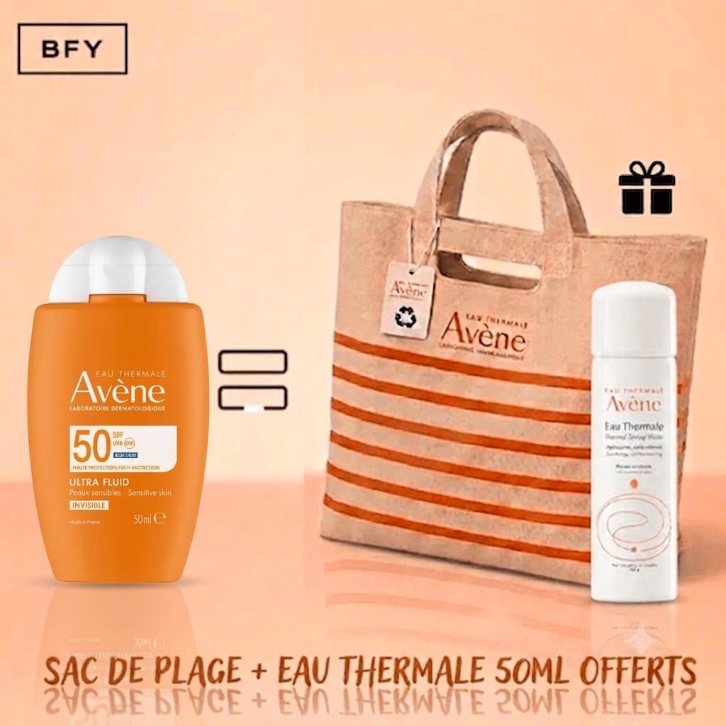 Avène Ultra-Fluid SPF50+ – Protection Invisible Quotidienne = SAC + EAU THERMALE - Avène | BeautyForYou.ma