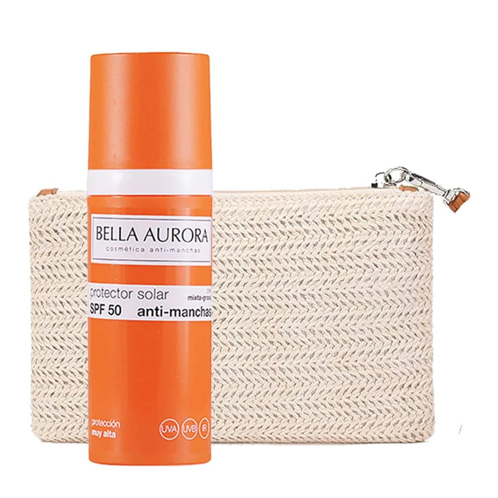 BELLA AURORA-Pack Solaire P. Mixte à Gras +Trousse - BELLA AURORA | BeautyForYou.ma