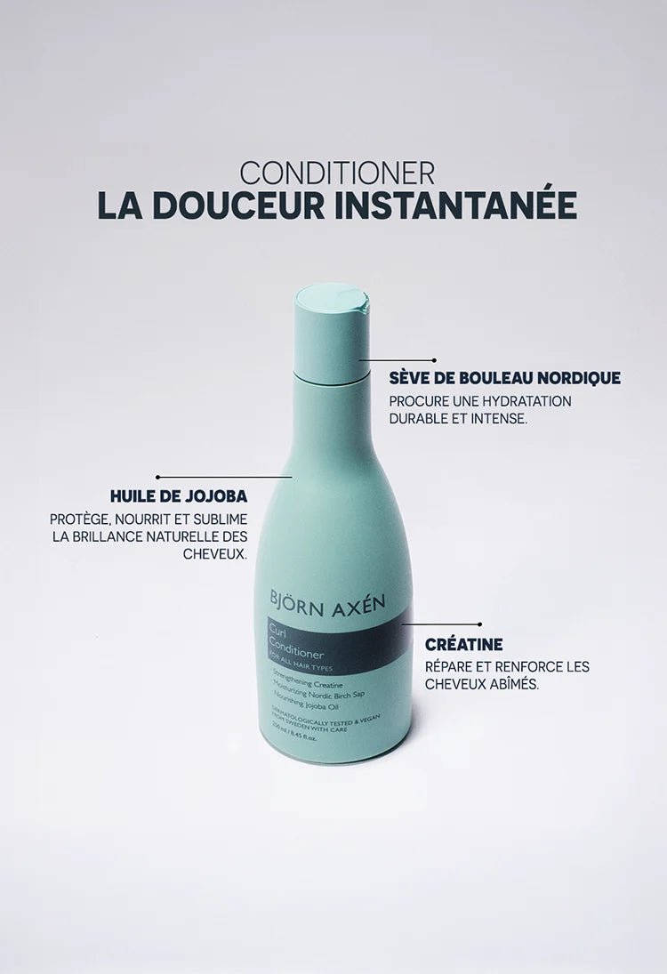 BJORN AXEN PACK CURL ESSENTIAL SHAMPOO + CONDITIONER + CREAM : La routine ultime pour vos boucles - BJÖRN AXÉN | BeautyForYou.ma