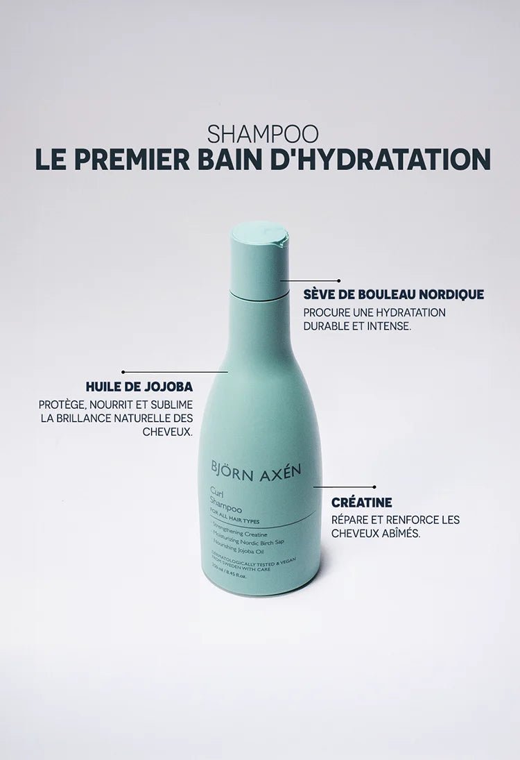 BJORN AXEN PACK CURL ESSENTIAL SHAMPOO + CONDITIONER + CREAM : La routine ultime pour vos boucles - BJÖRN AXÉN | BeautyForYou.ma