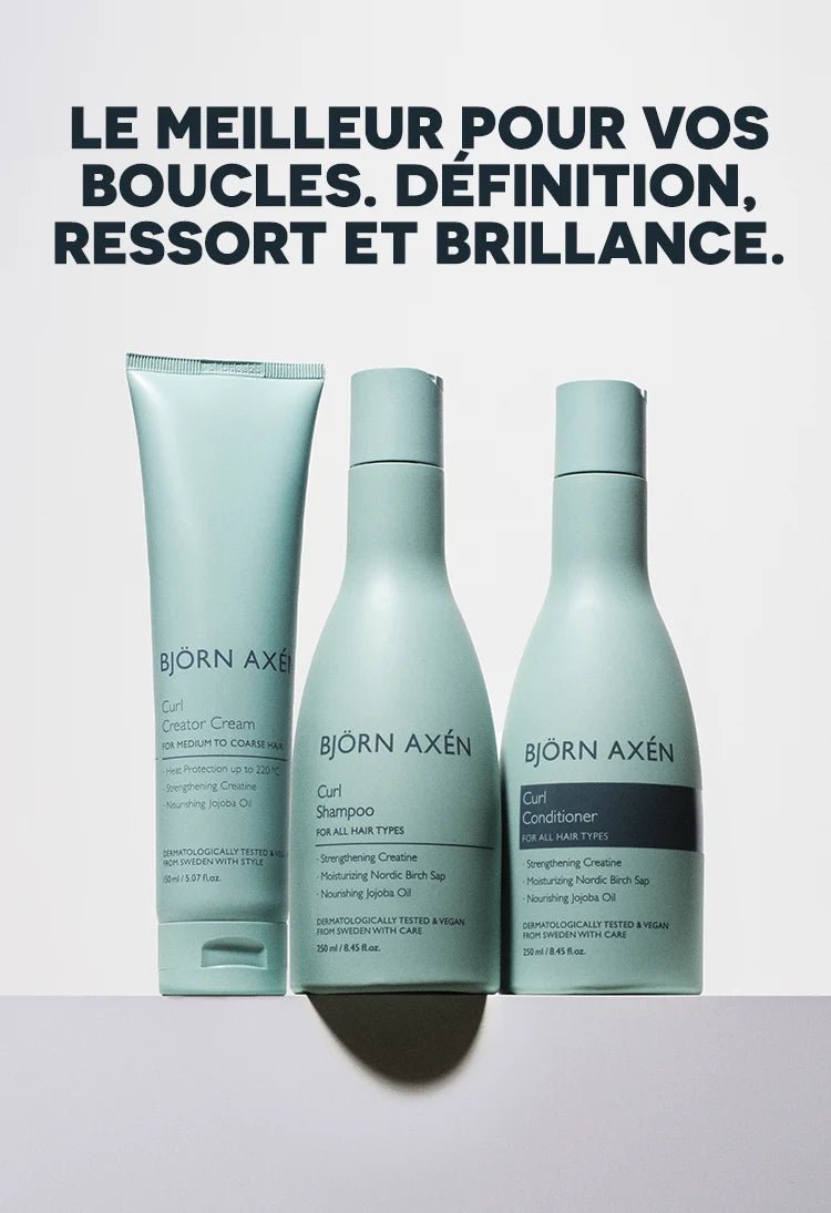 BJORN AXEN PACK CURL ESSENTIAL SHAMPOO + CONDITIONER + CREAM : La routine ultime pour vos boucles - BJÖRN AXÉN | BeautyForYou.ma
