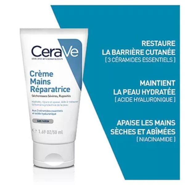 CeraVe Crème Mains Réparatrice 50ml - Cerave | BeautyForYou.ma