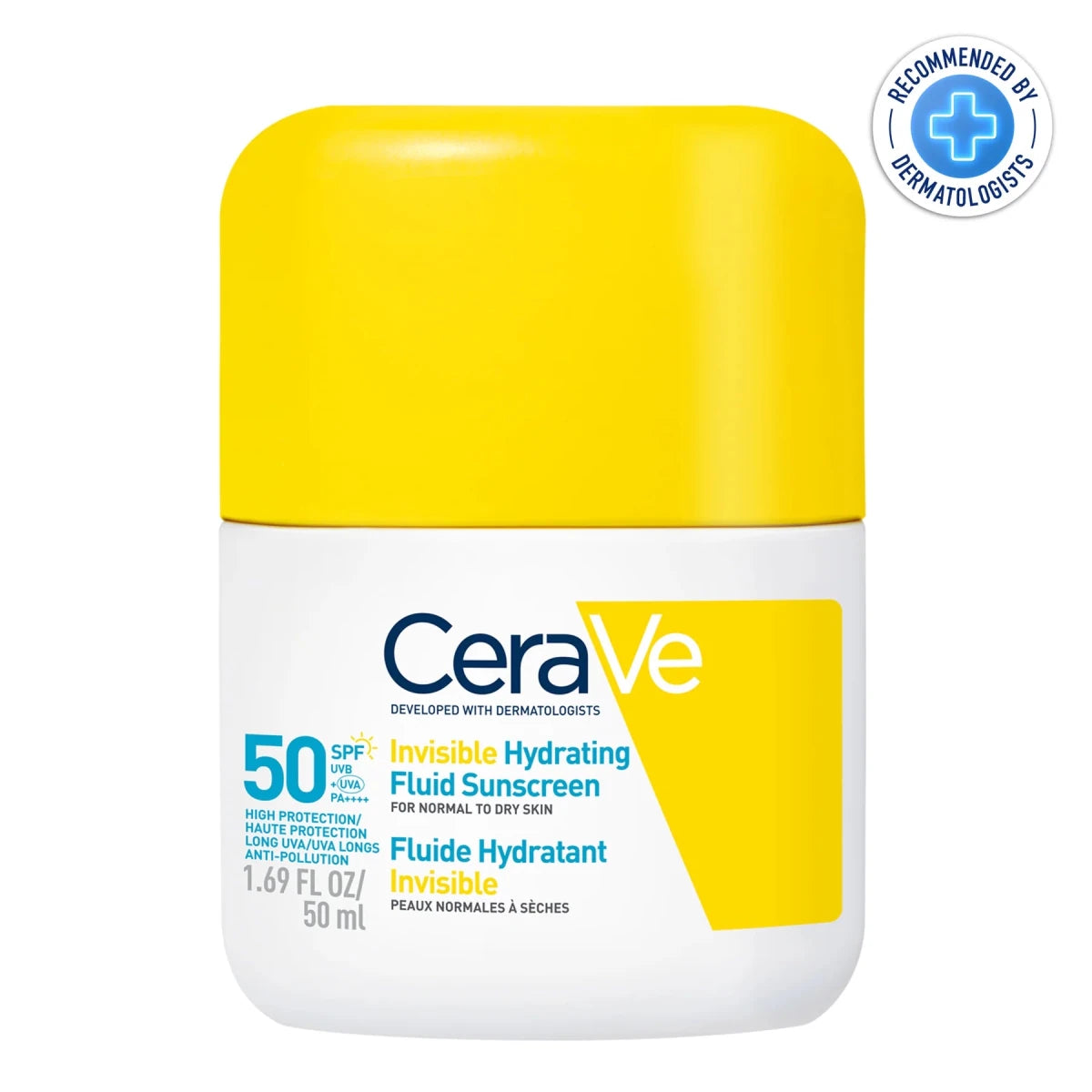 Cerave Fluide Hydratant Invisible SPF50 Peau Normale à Sèche 50ml - Cerave | BeautyForYou.ma