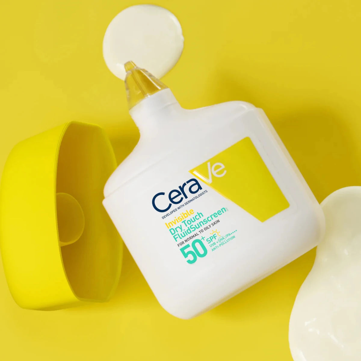 Cerave Fluide Invisible Toucher Sec SPF50+ Peau Normale à grasses Tendance acnéique 50ml - Cerave | BeautyForYou.ma
