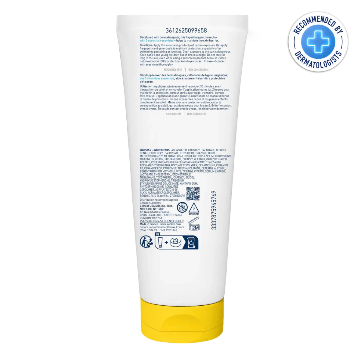Cerave Lait Solaire Invisible Hydratant SPF50+ Peau Normale à Sèche Peau sensible 75ml - Cerave | BeautyForYou.ma