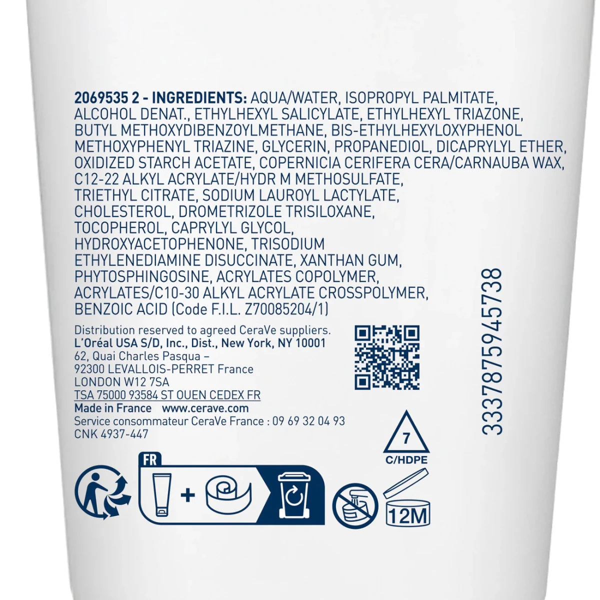 Cerave Lait Solaire Invisible Hydratant SPF50+ Peau Normale à Sèche Peau sensible 75ml - Cerave | BeautyForYou.ma