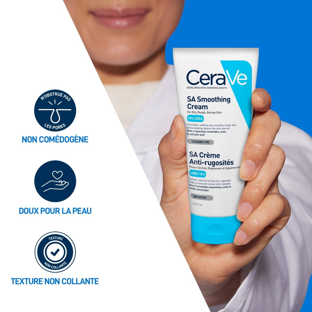 CeraVe SA Crème Anti - Rugosité 177ml - Cerave | BeautyForYou.ma