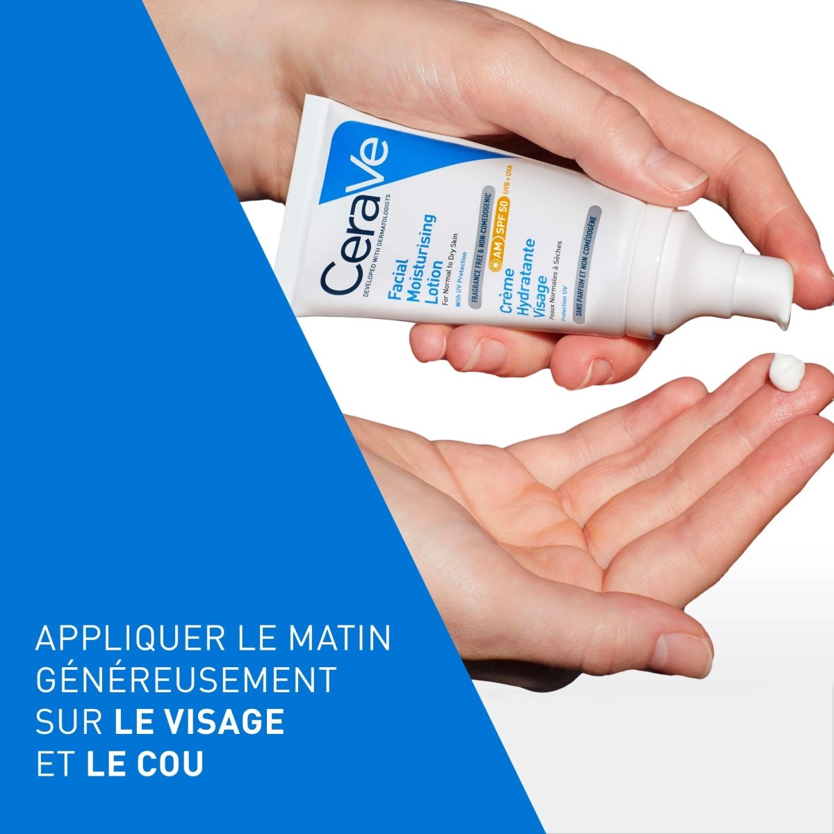 Crème hydratante SPF50 52ml - Cerave | BeautyForYou.ma