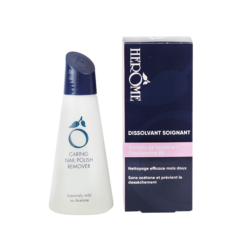 Dissolvant soignant Herôme sans acétone 120 ml - HERÔME | BeautyForYou.ma