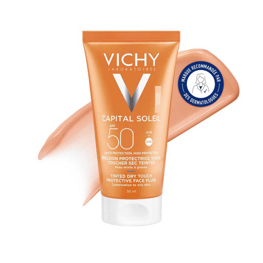 CAPITAL SOLEIL CR TOUCHER SEC TEINTEE SPF50+