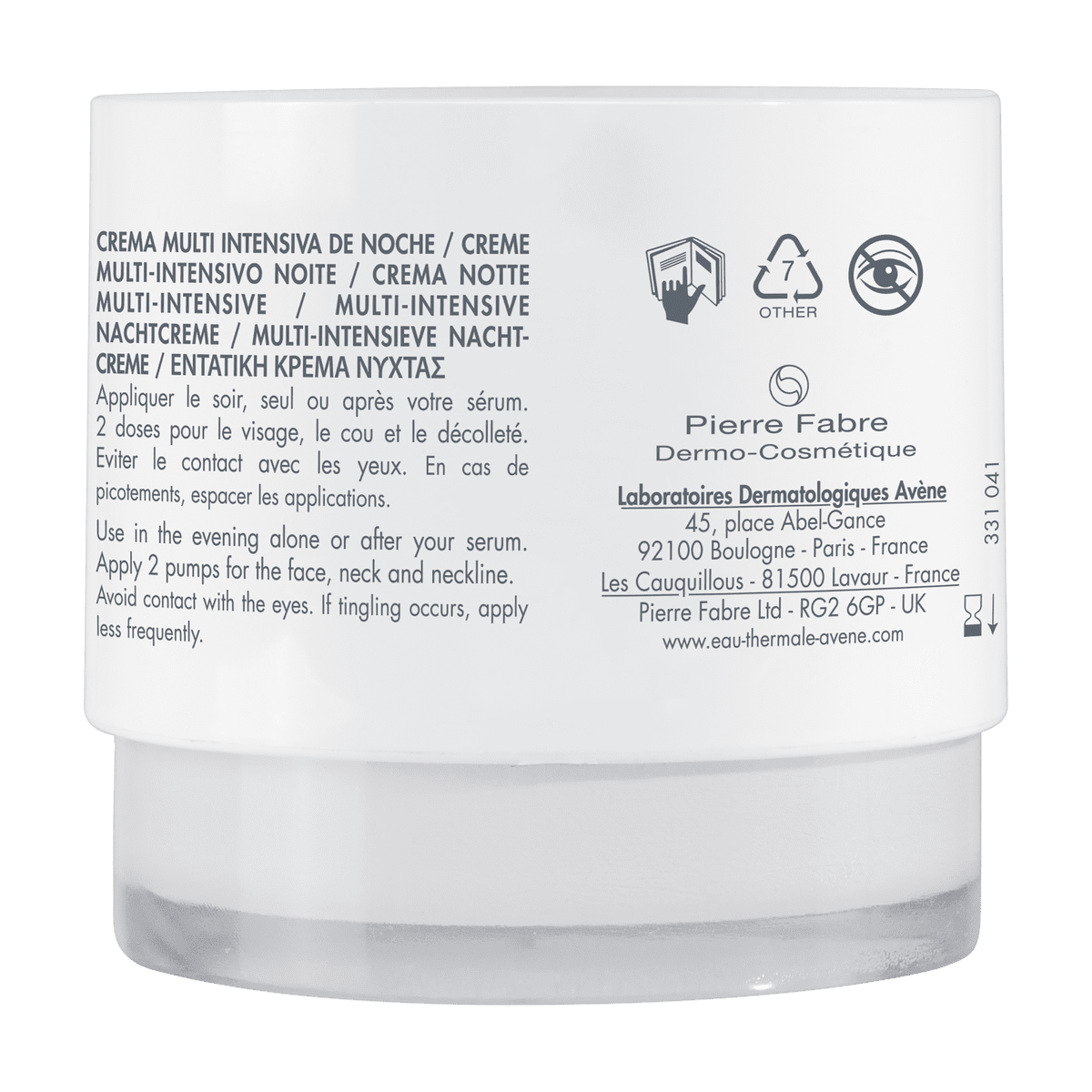 Eau Thermale Avène HYALURON ACTIV B3 Crème multi - intensive nuit - 20001185