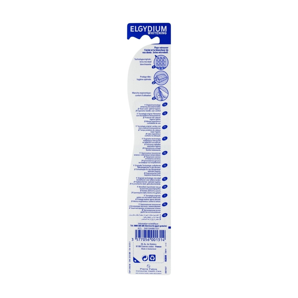 ELGYDIUM Blancheur - brosse à dents 1 u - ELGYDIUM | BeautyForYou.ma