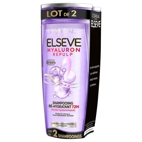 elseve LOT 2 hyaluron repulp SHAMPOING 400ml X 2 - L'Oréal Paris | BeautyForYou.ma