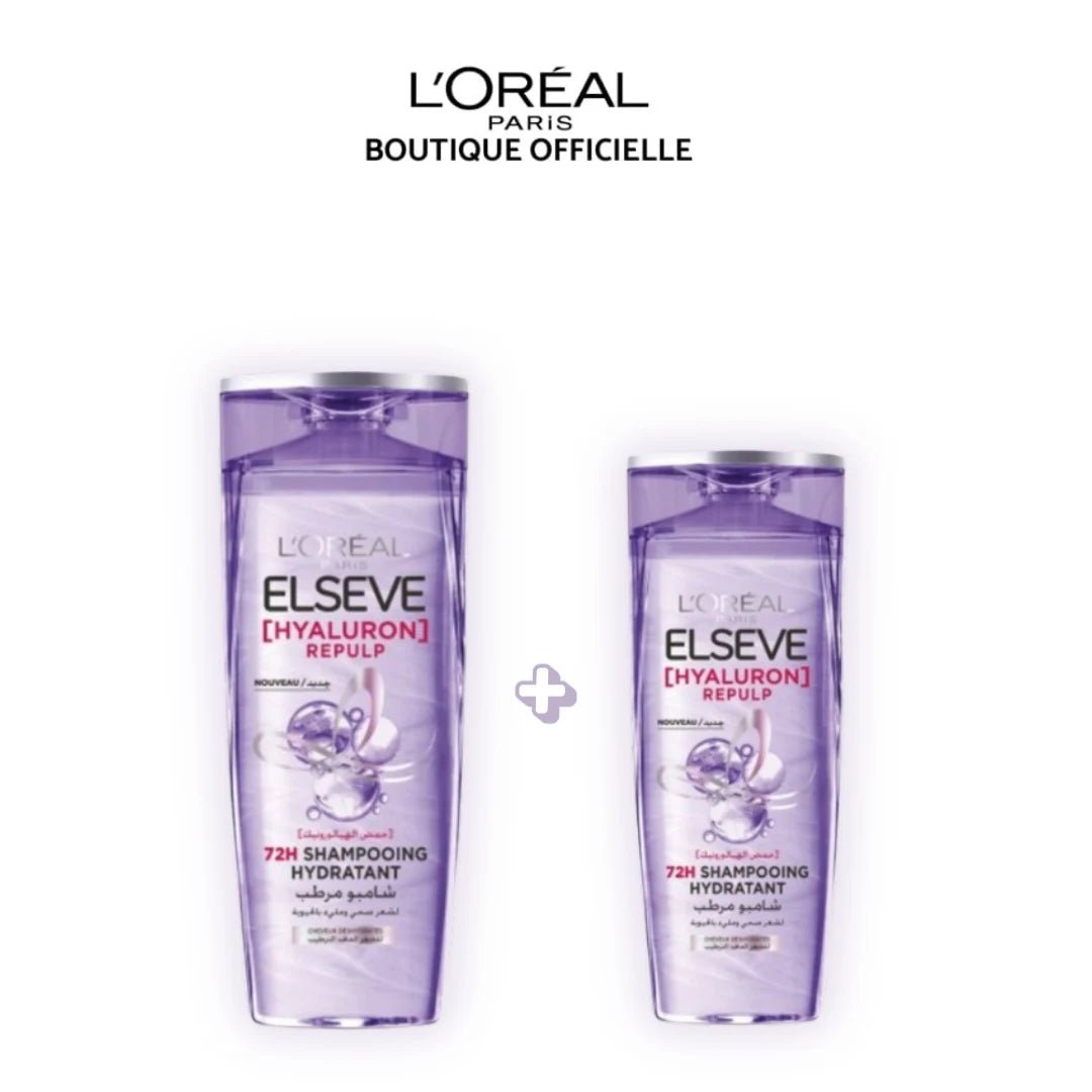 elseve LOT 2 hyaluron repulp SHAMPOING 400ml X 2 - L'Oréal Paris | BeautyForYou.ma