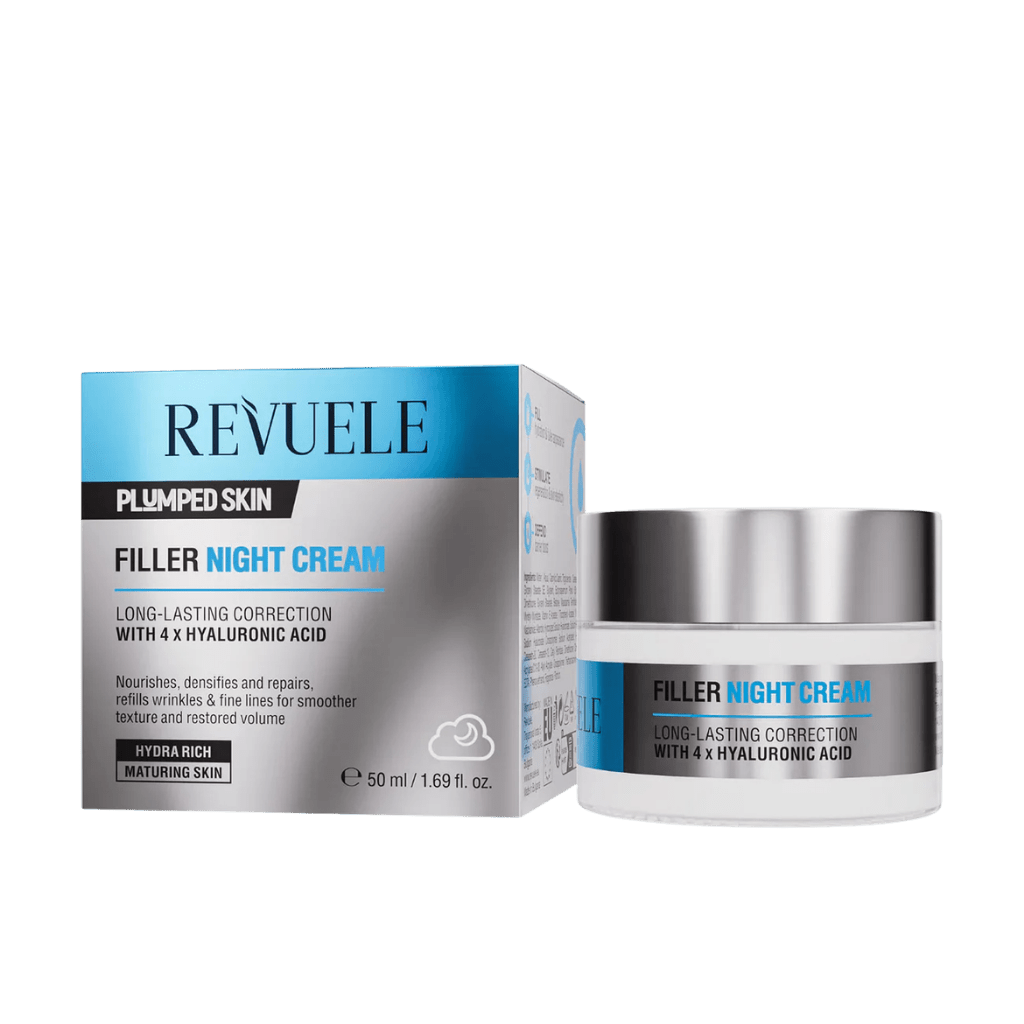Filler Night Cream – Crème de Nuit Repulpante et Régénérante - Revuele | BeautyForYou.ma
