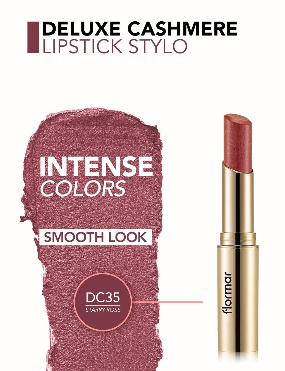 FLORMAR DELUXE CASHMERE LIPSTICK STYLO DC35 Starry rose - Flormar | BeautyForYou.ma