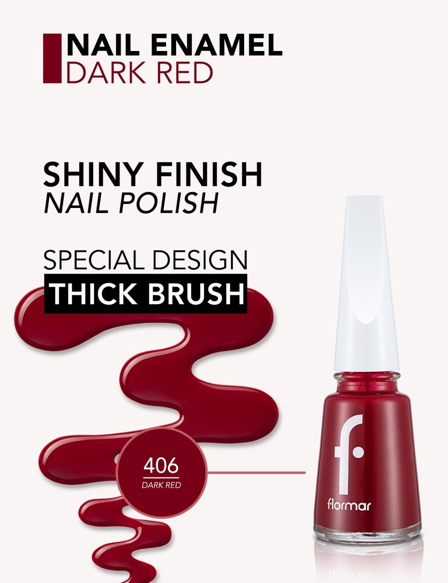 FLORMAR FNE-406 DARK RED NEW - Flormar | BeautyForYou.ma