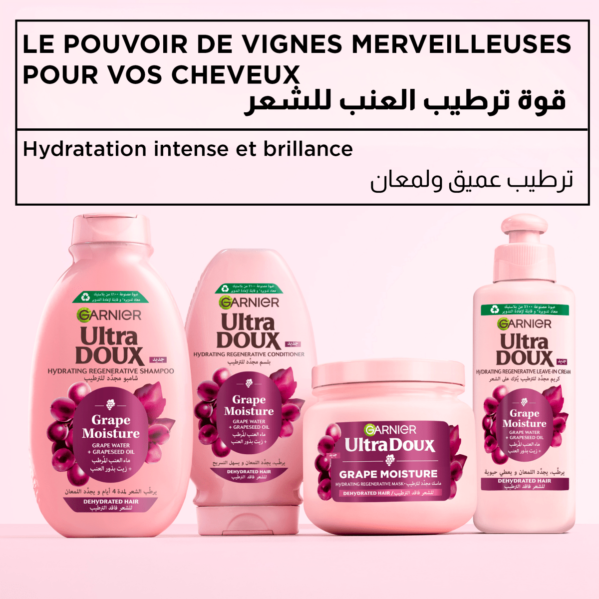 GARNIER ULTRA DOUX HAIR REMEDY GRAPE MOISTURE 340ML - Garnier | BeautyForYou.ma