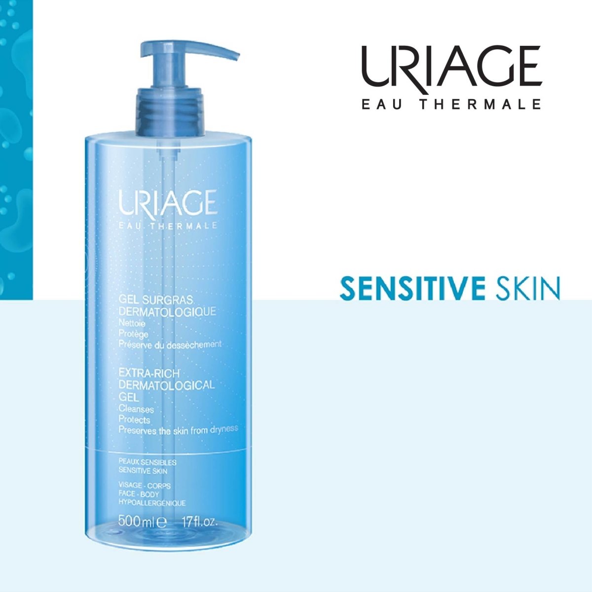 GEL SURGRAS DERMATOLOGIQUE 500 ML - Uriage | BeautyForYou.ma