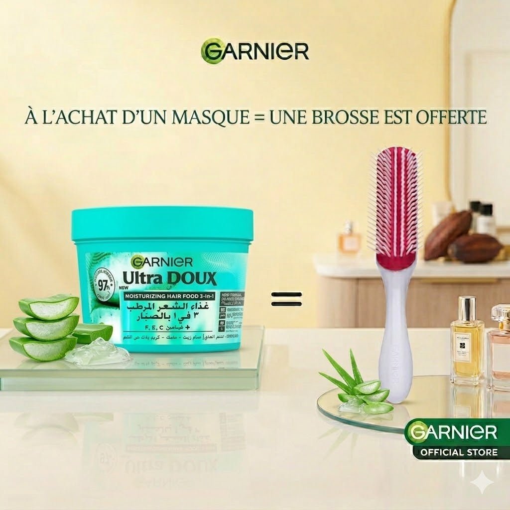 HAIR FOOD ALOE VERA = BROSSE N BOIS - Garnier | BeautyForYou.ma