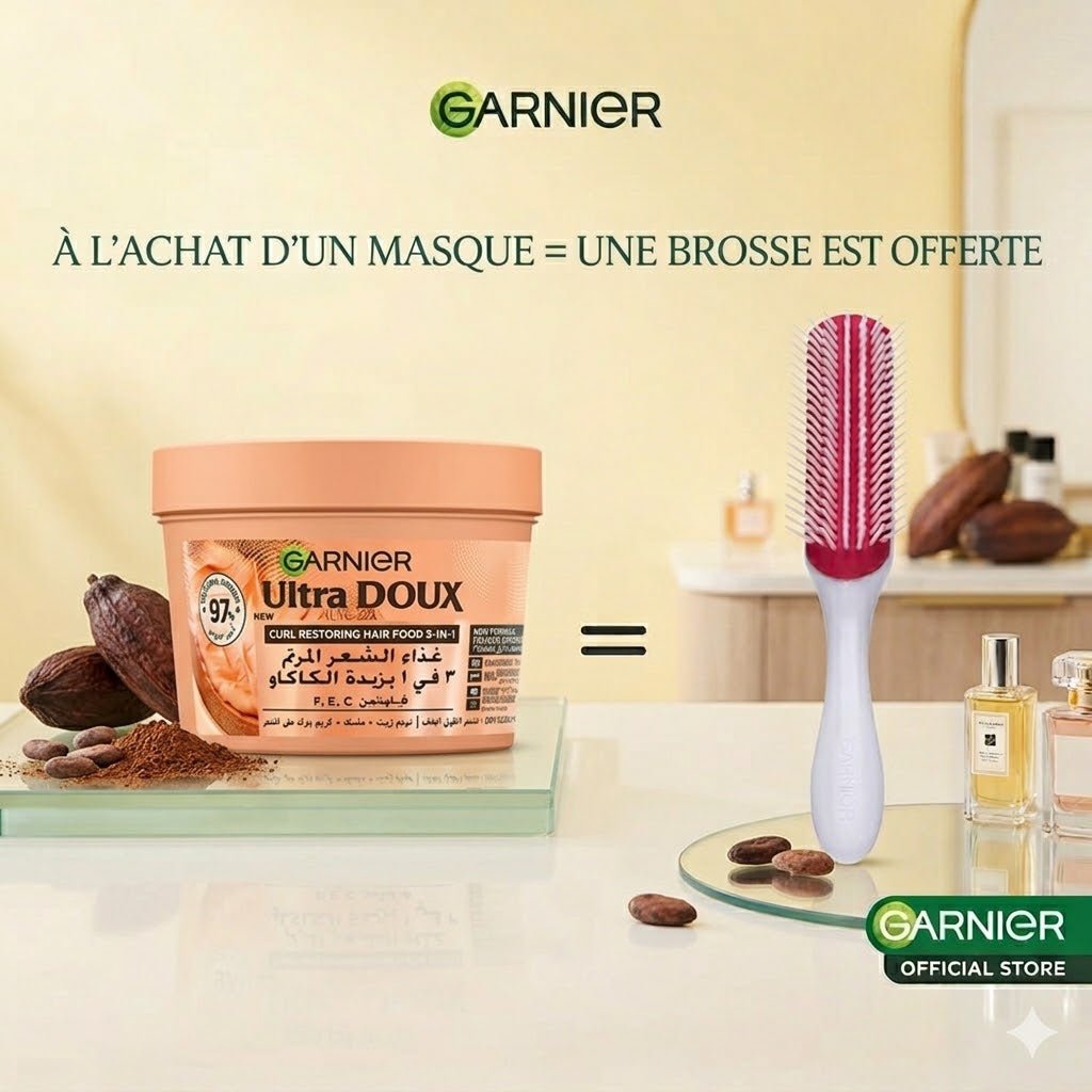 HAIR FOOD COCO BUTTER = BROSSE N BOIS - Garnier | BeautyForYou.ma