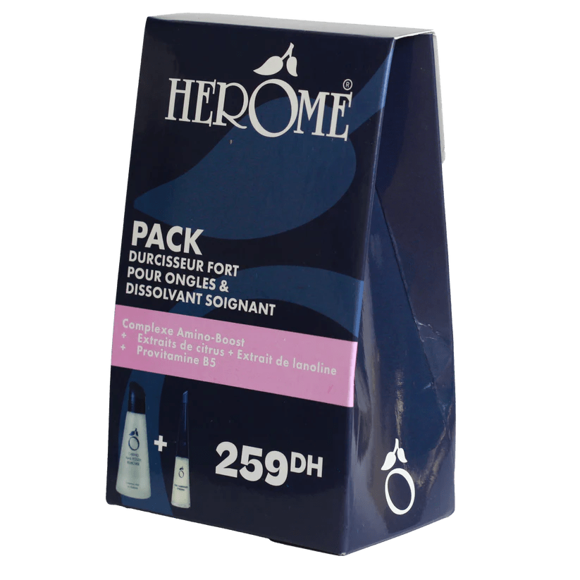 HEROME - PACK PROMO Durcisseur Fort + Dissolvant - HERÔME | BeautyForYou.ma