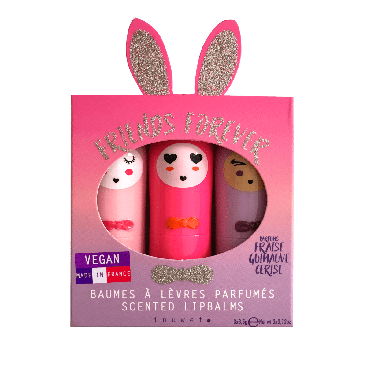 INUWET COFFRET TRIO BAUMES * FRIENDS FOR EVER B03 FUSHIA - Inuwet | BeautyForYou.ma
