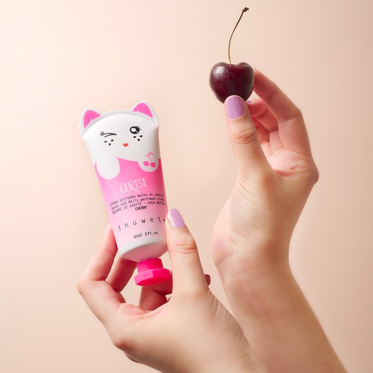 INUWET CREME MAINS CHAT CERISE 60 ML - Inuwet | BeautyForYou.ma