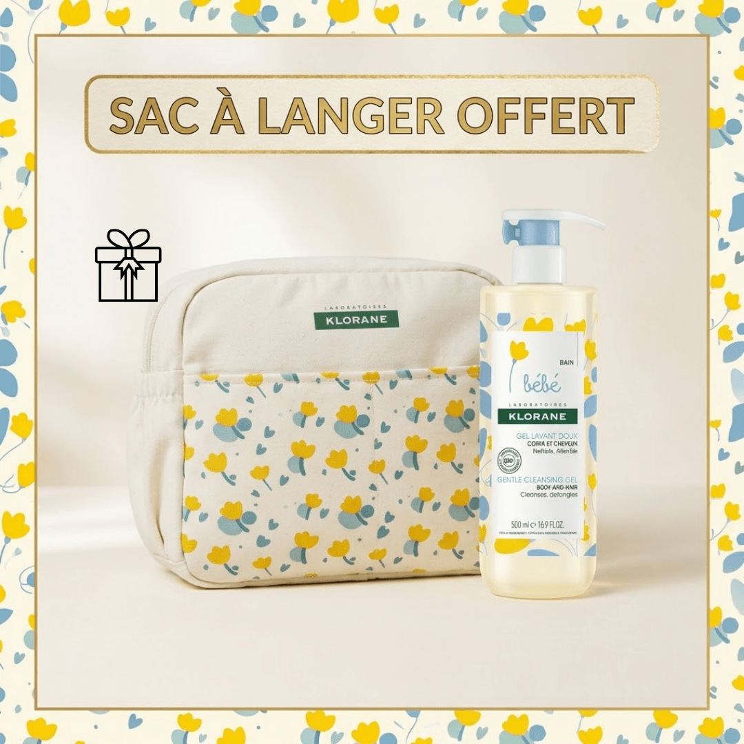 Klorane - Gel lavant doux au Calendula apaisant - Bébé - Corps et cheveux - Peau normale 500 ml - KLORANE | BeautyForYou.ma