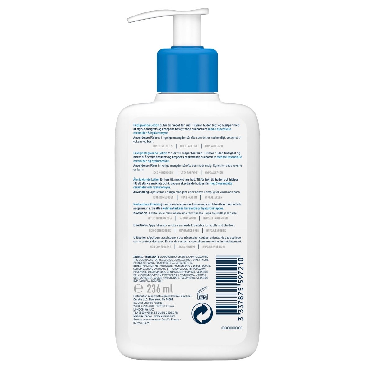 Lait hydratant 236 ml - Cerave | BeautyForYou.ma