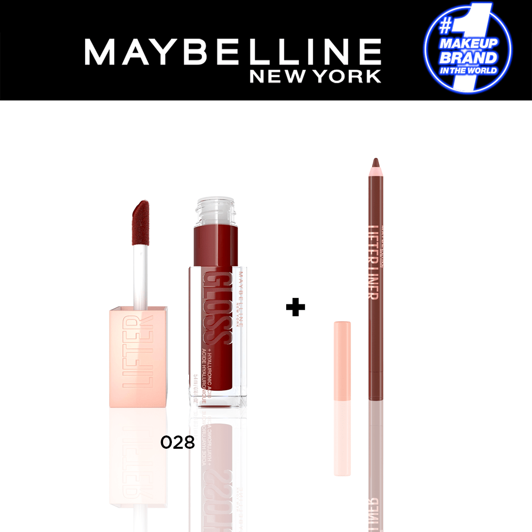 Lifter Gloss Honey 028 + Lip liner - Maybelline | BeautyForYou.ma