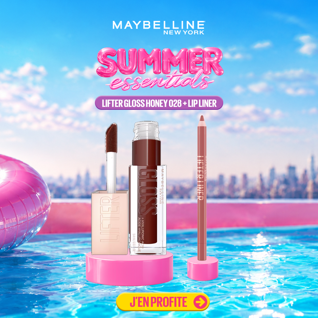 Lifter Gloss Honey 028 + Lip liner - Maybelline | BeautyForYou.ma