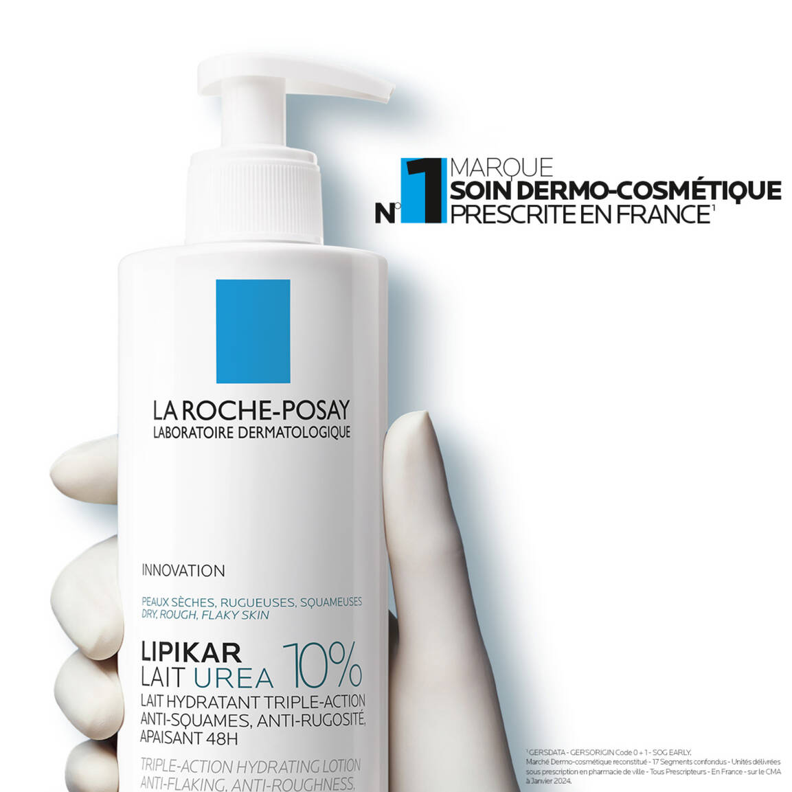 LIPIKAR LAIT UREA 10% 400ML - La Roche-Posay | BeautyForYou.ma