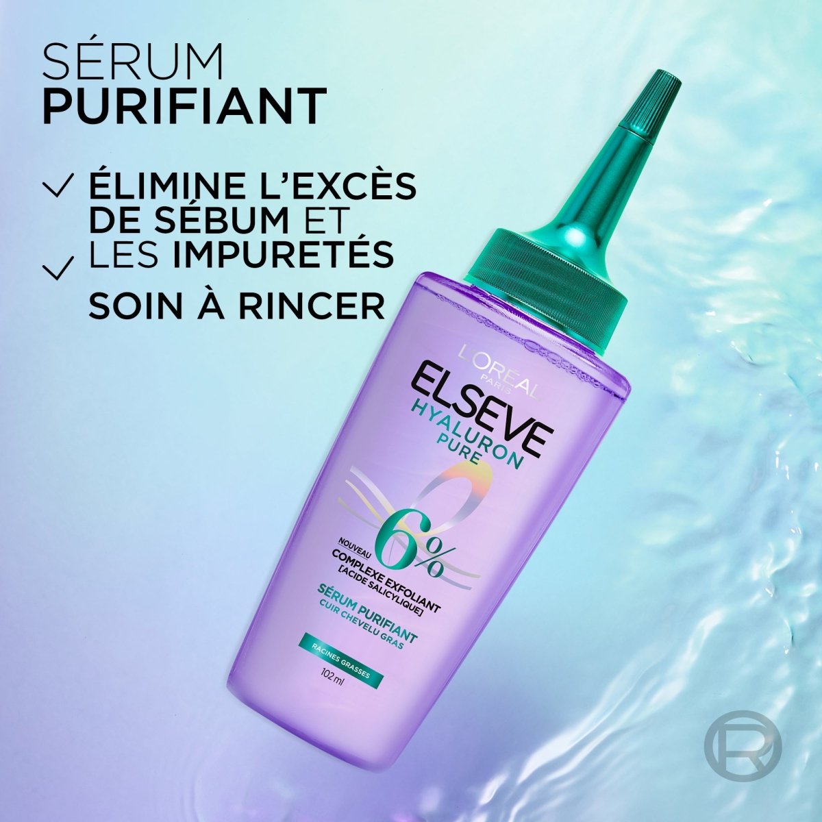 L'Oréal Paris Elseve Hyaluron Pure - Sérum Purifiant Cuir Chevelu Gras - 102 ml - L'Oréal Paris | BeautyForYou.ma