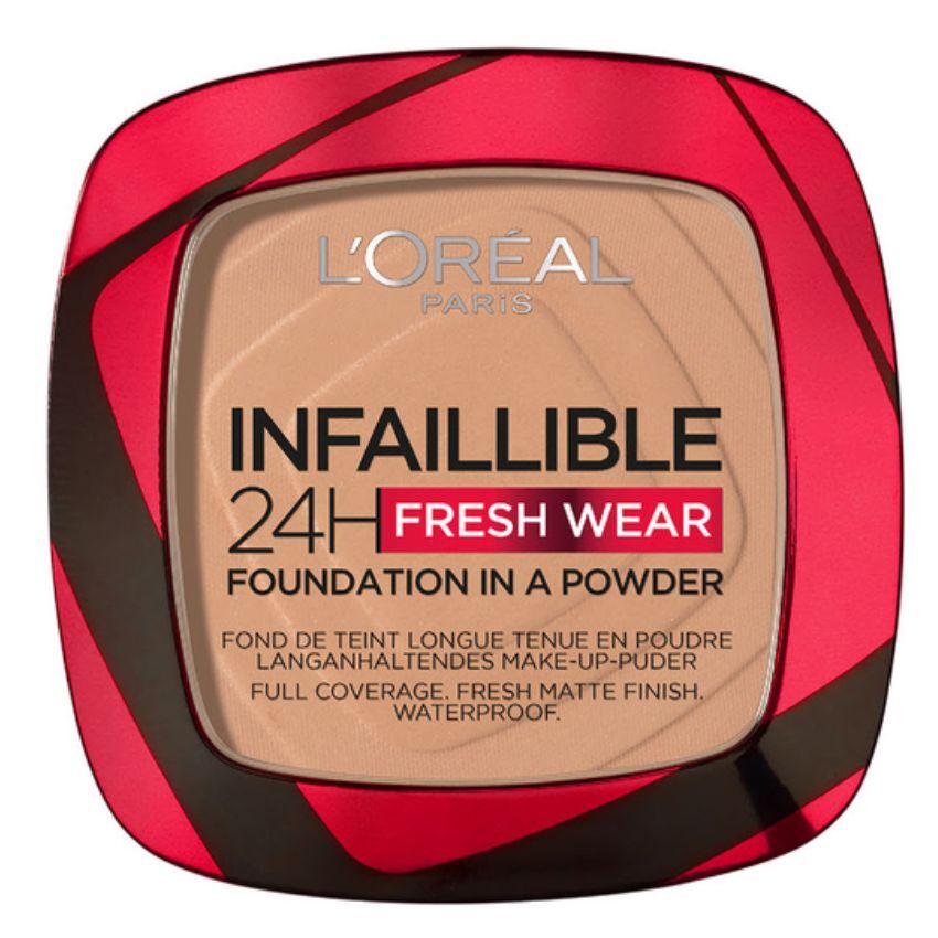 L'Oréal Paris - Fond de Teint Poudre Longue Tenue - Waterproof - Infaillible 24H Fresh Wear - Teinte : Sable (220) - 53 g - L'Oréal Paris | BeautyForYou.ma