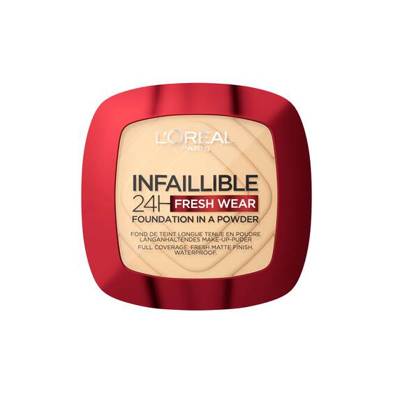 L'Oréal Paris - Fond de Teint Poudre Longue Tenue - Waterproof - Infaillible 24H Fresh Wear - Teinte : Vanille (120) - 9 g - L'Oréal Paris | BeautyForYou.ma