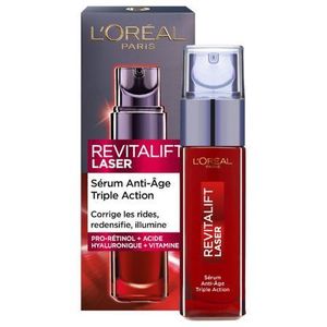 L'OREAL PARIS REVITALIFT LASER SERUM ANTI AGE TRIPLE ACTION 30 ML - L'Oréal Paris | BeautyForYou.ma