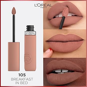 L'Oréal Paris - Rouge à Lèvres Liquide - Teinte : 105 BREAKFAST IN BE - L'Oréal Paris | BeautyForYou.ma