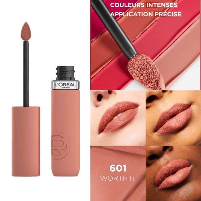 L'Oréal Paris - Rouge à Lèvres Liquide - Teinte : 601 Worth It - L'Oréal Paris | BeautyForYou.ma